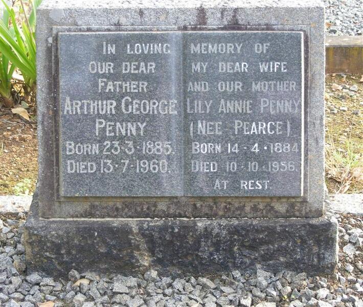 PENNY Arthur George 1885-1960 & Lily Annie PEARCE 1884-1956