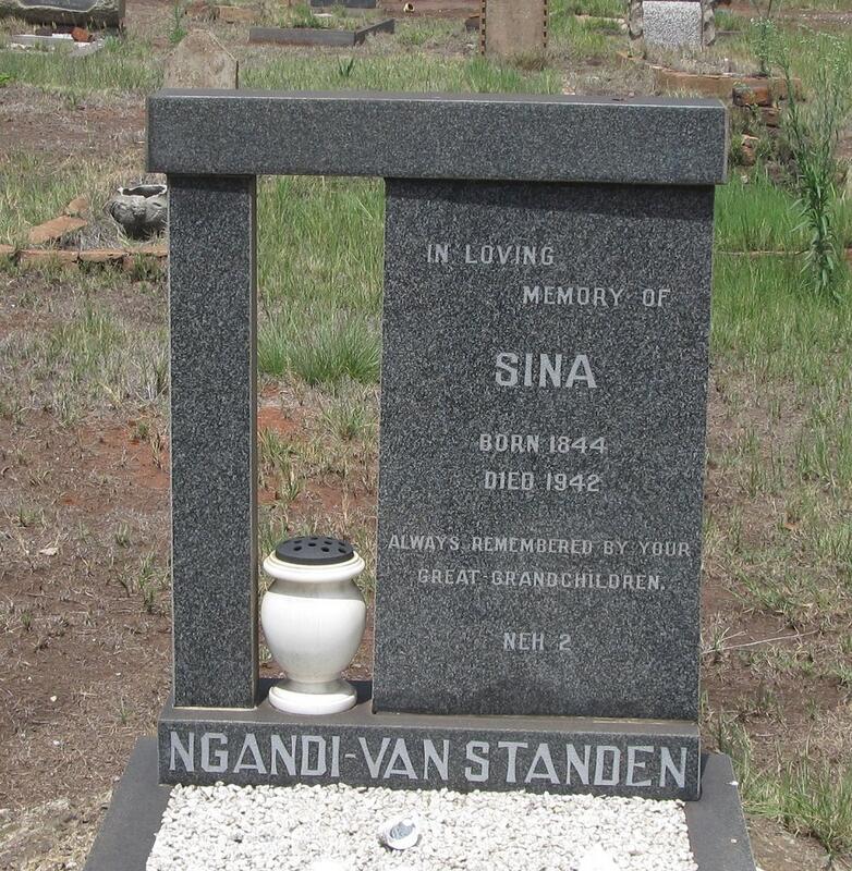STANDEN Sina, van nee NGANDIE- 1844-1942