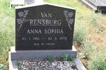 RENSBURG Anna Sophia, van 1916-1978