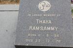 RAMSAMMY Thaya 1966-1978
