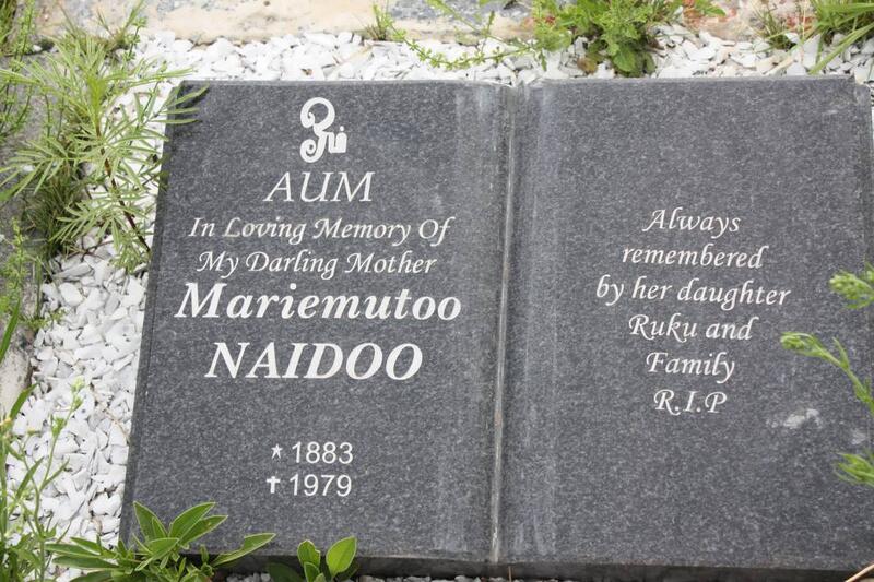 NAIDOO Mariemutoo 1883-1979