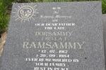 RAMSAMMY Dorsammy 1912-1984