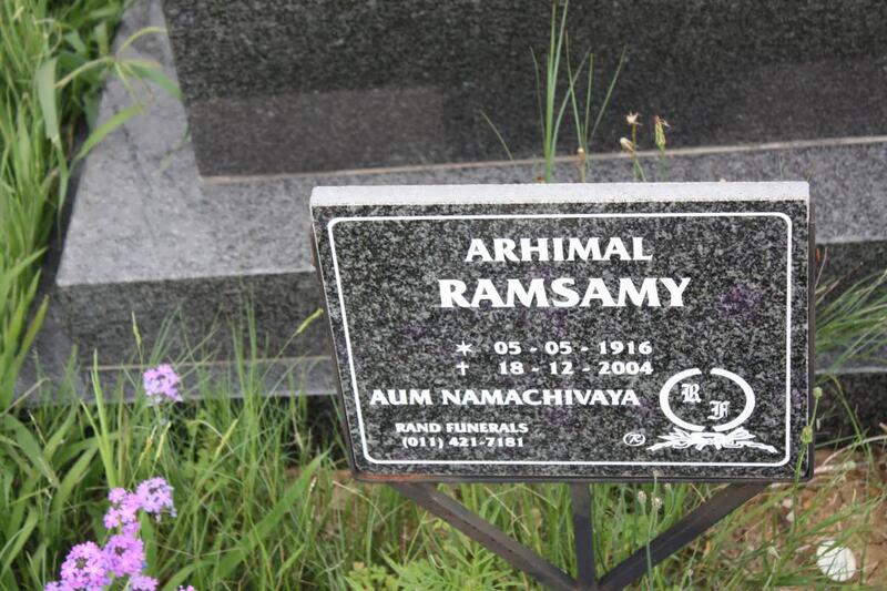 RAMSAMY Arhimal 1916-2004