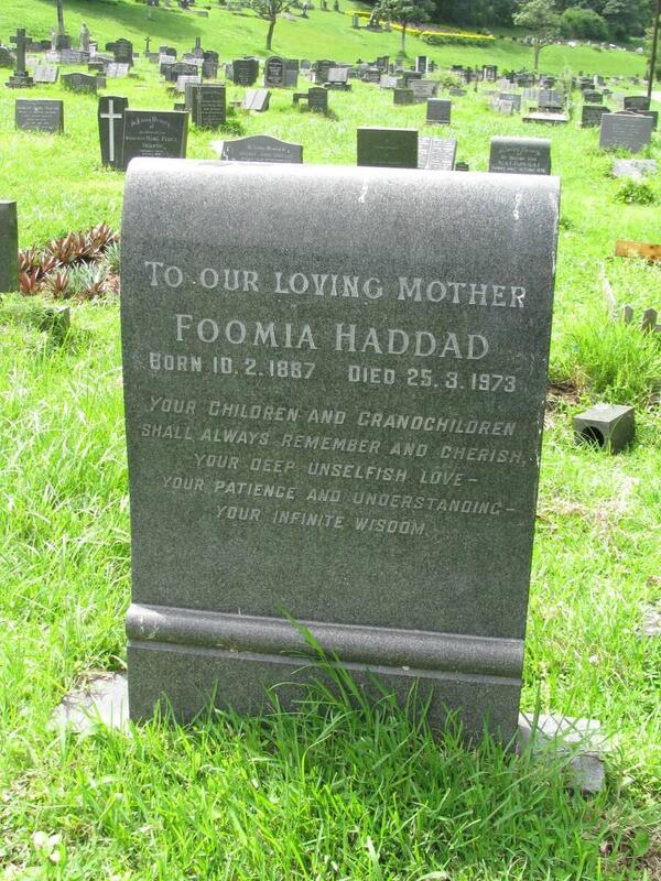 HADDAD Foomia 1887-1973