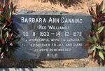 CANNING Barbara Ann nee WILLIAMS 1933-1979