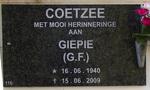 COETZEE G.F. 1940-2009