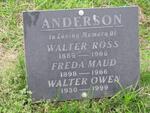 ANDERSON Walter Ross 1889-1966 :: ANDERSON Freda Maud 1898-1966 :: ANDERSON Walter Owen 1930-1999