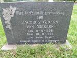 NIEKERK Jacobus Gideon, van 1898-1966