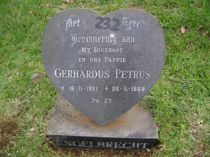ENGELBRECHT Gerhardus Petrus 1921-1968
