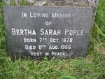 POPLE Bertha Sarah 1878-1966