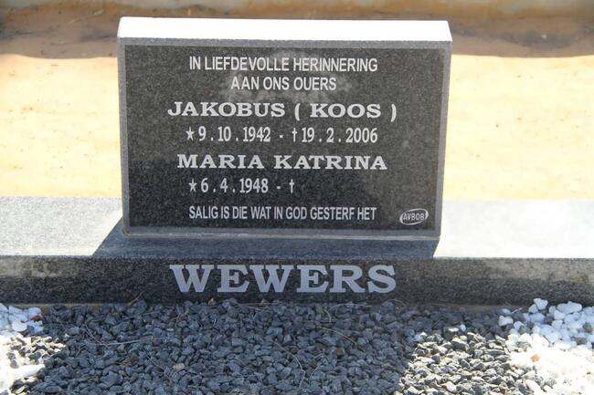 WEWERS Jakobus 1942-2006 & Maria Katrina 1948-2021