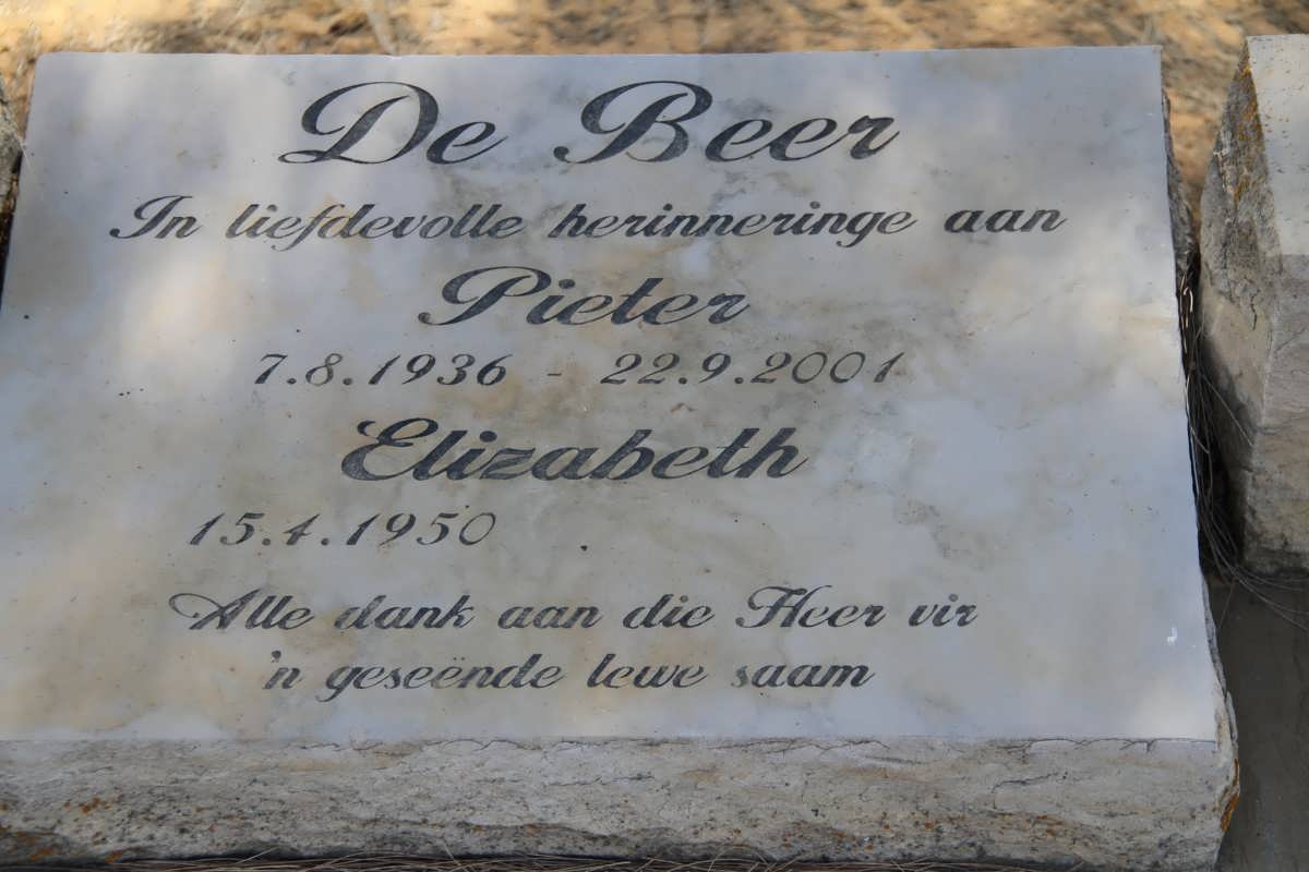 BEER Pieter, de 1936-2001 & Elizabeth 1950-