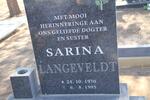 LANGEVELDT Sarina 1970-1995