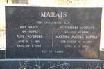 MARAIS Paul Andries 1895-1986 & Martha Jacoba Sophia VISSER 1897-1978