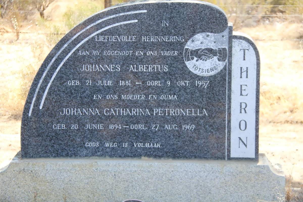 THERON Johannes Albertus 1881-1957 & Johanna Catharina Petronella 1894-1969