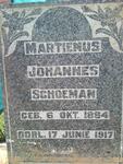 SCHOEMAN Martienus Johannes 1894-1917