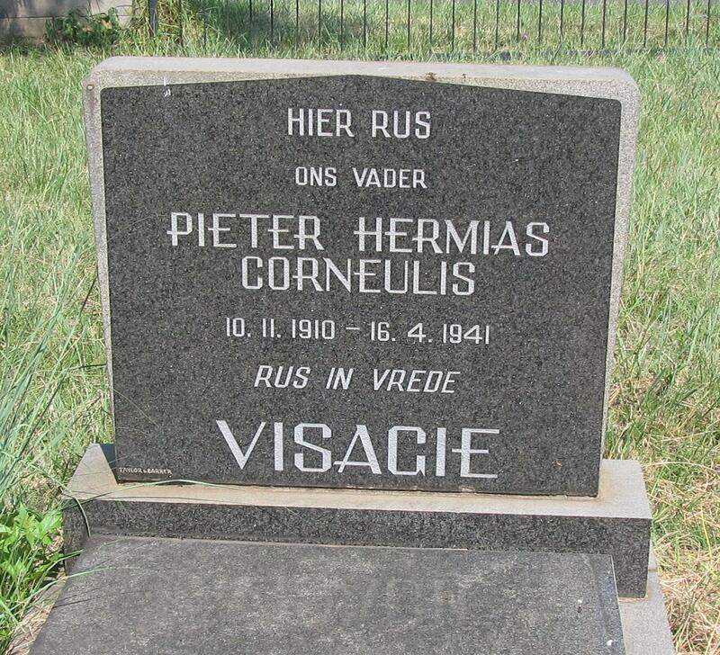 VISAGIE Pieter Hermias Cornelis 1910-1941