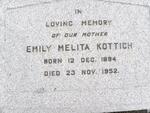 KOTTICH Emily Meltita 1894-1952