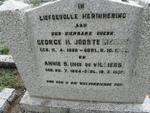JOOSTE George H. 1862-1945 & Annie De VILLIERS 1864-1938