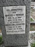 PIENAAR Barend J. 1852-1938 & Magdelena J. COERTZE 1867-1951
