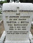 BOTHA Martha J. nee BARKHUIZEN 1902-1952