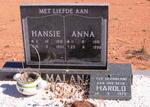 MALAN Hansie 1910-1992 & Anna 1916-1998 :: MALAN Harold -1978
