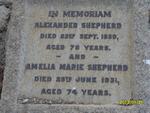 SHEPHERD Alexander -1930 & Amelia Marie -1931