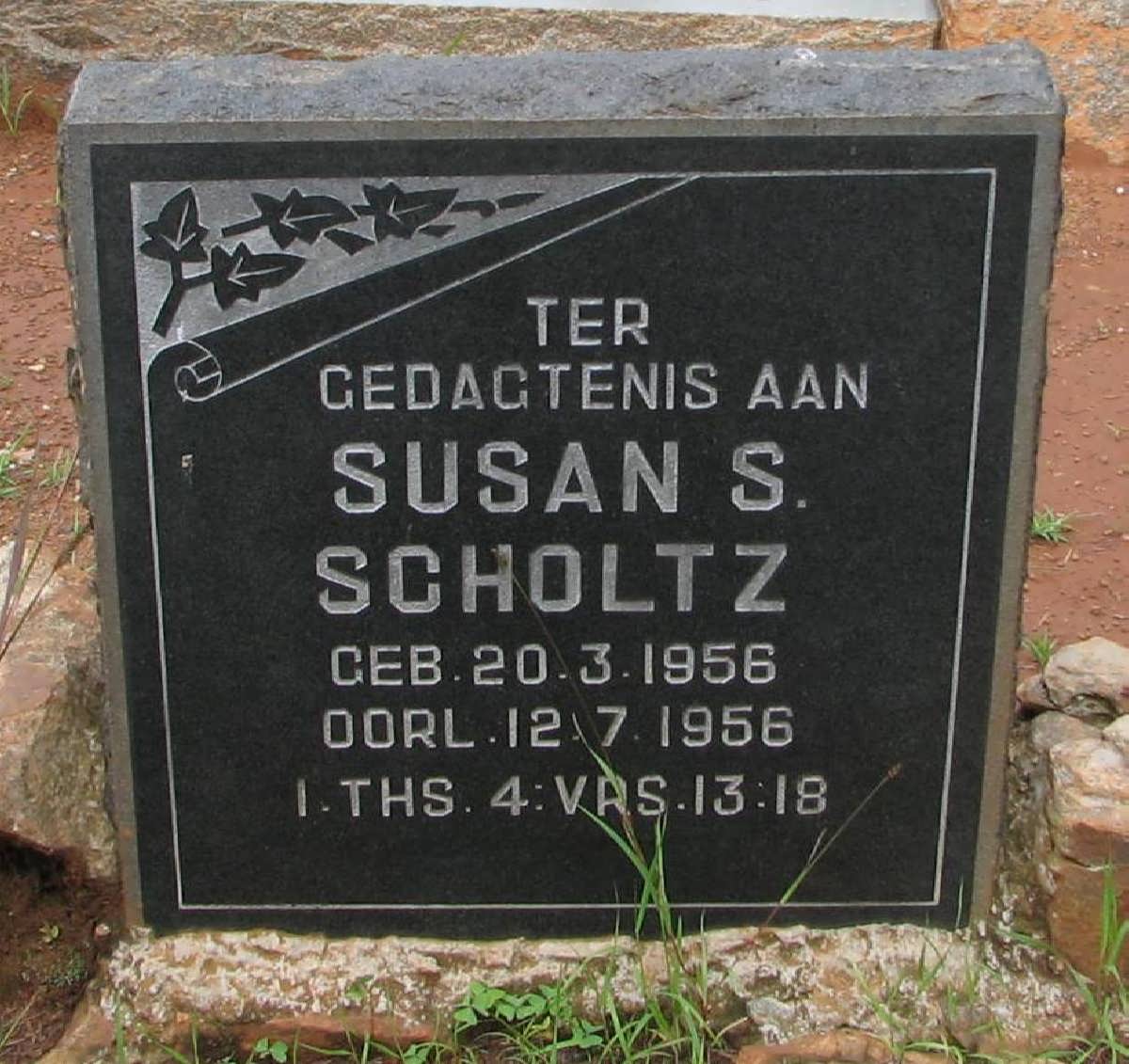 SCHOLTZ Susan S. 1956-1956