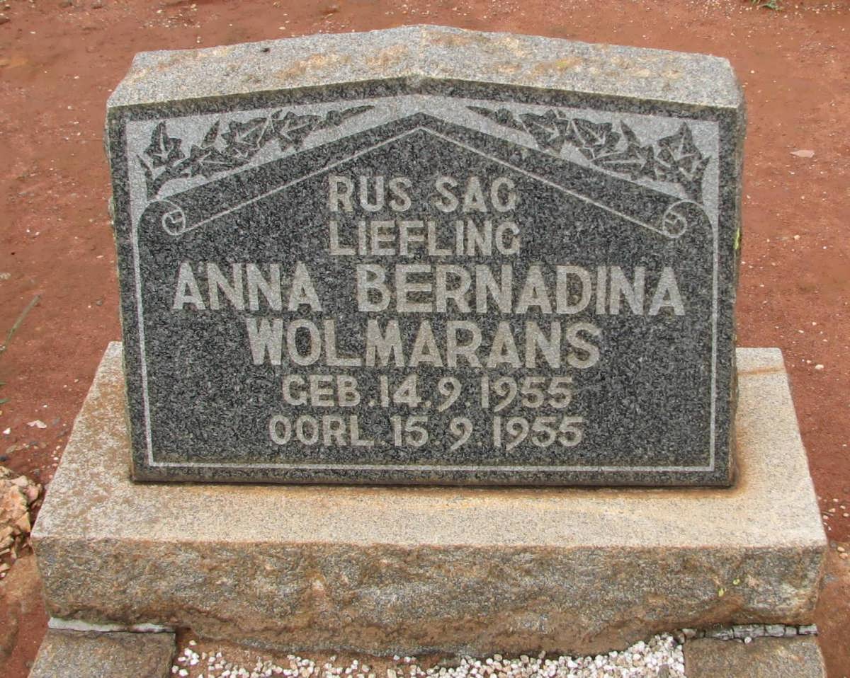 WOLMARANS Anna Bernadina 1955-1955