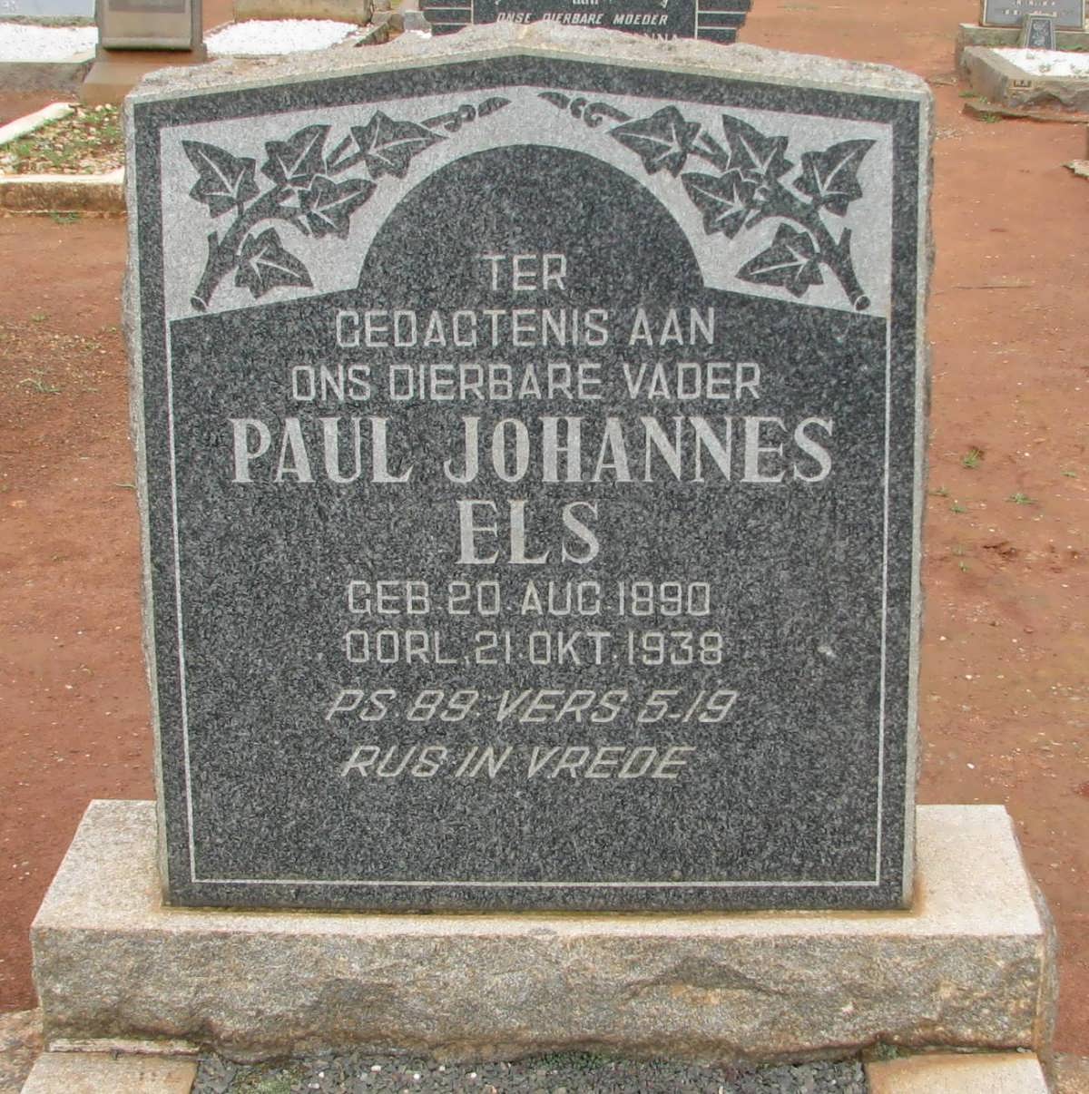 ELS Paul Johannes 1890-1938