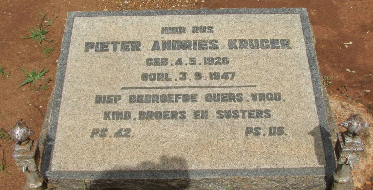 KRUGER Pieter Andries 1926-1947