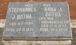 BOTHA Stephanus J. 1896-1971 & Anna J. van NIEUWENHUIZEN 1896-1956