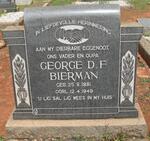 BIERMAN George D.F. 1881-1949