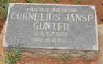 GUNTER Cornelius Janse 1862-1953
