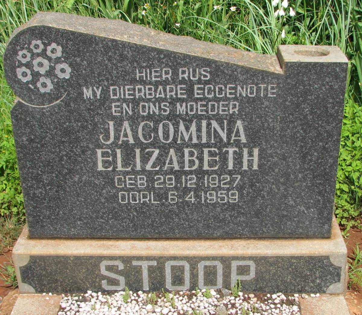 STOOP Jacomina Elizabeth 1927-1959