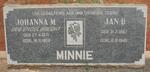 MINNIE Jan B. 1867-1940 & Johanna M. ENGELBRECHT 1871-1958