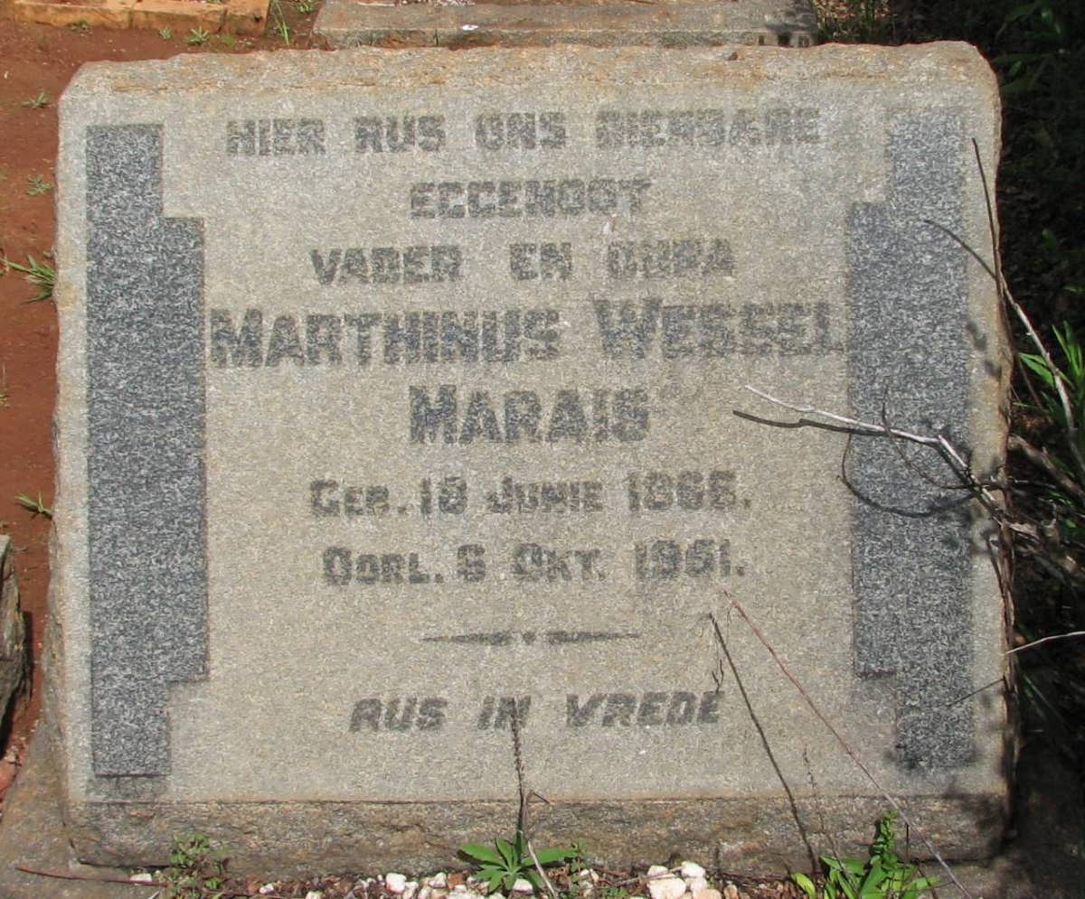 MARAIS Marthinus Wessel 1866-1951