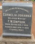 SIMPSON Cornelia Johanna nee BOTHA 1858-1932