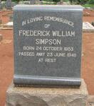 SIMPSON Frederick William 1853-1948