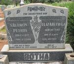 BOTHA Salomon Petrus 1877-1958 & Elizabeth G.J. DU TOIT 1878-1963