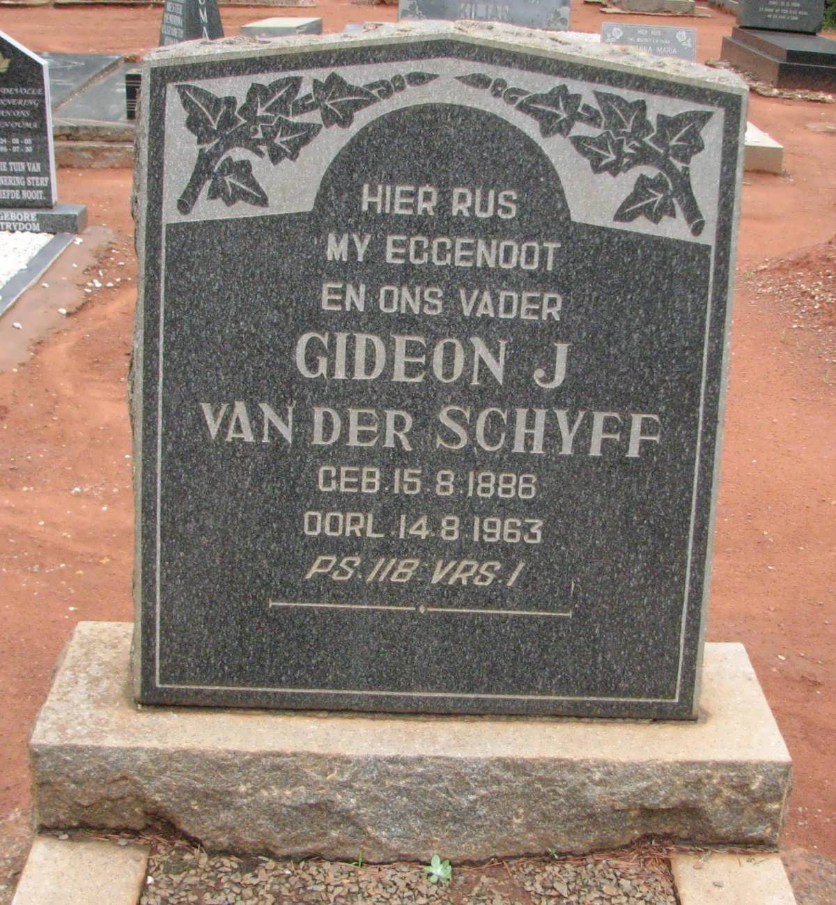 SCHYFF Gideon J., van der 1886-1963