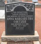 COETZER Anna Margaretha nee WEEBER 1916-1967