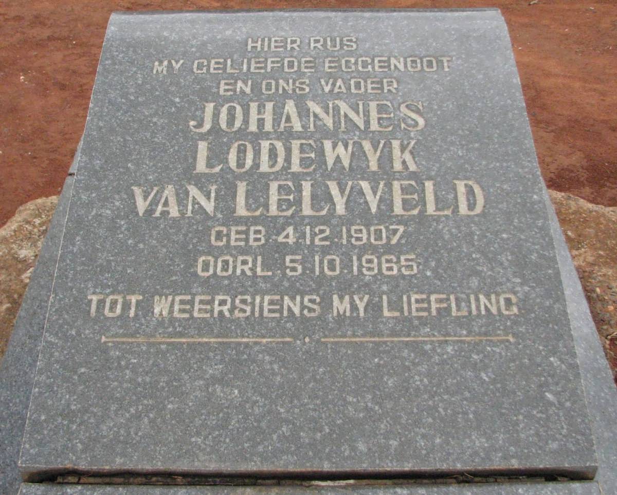 LELYVELD Johannes Lodewyk, van 1907-1965