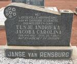RENSBURG Elsje Andrieka Jacoba Carolina, Janse van 1897-1967