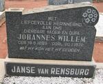 RENSBURG Johannes Willem, Janse van 1889-1972