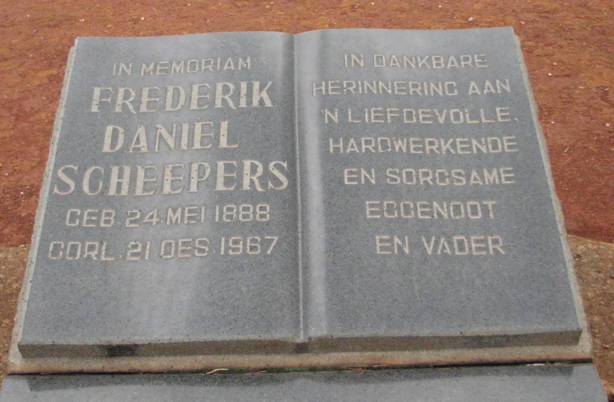 SCHEEPERS Frederik Daniël 1888-1967
