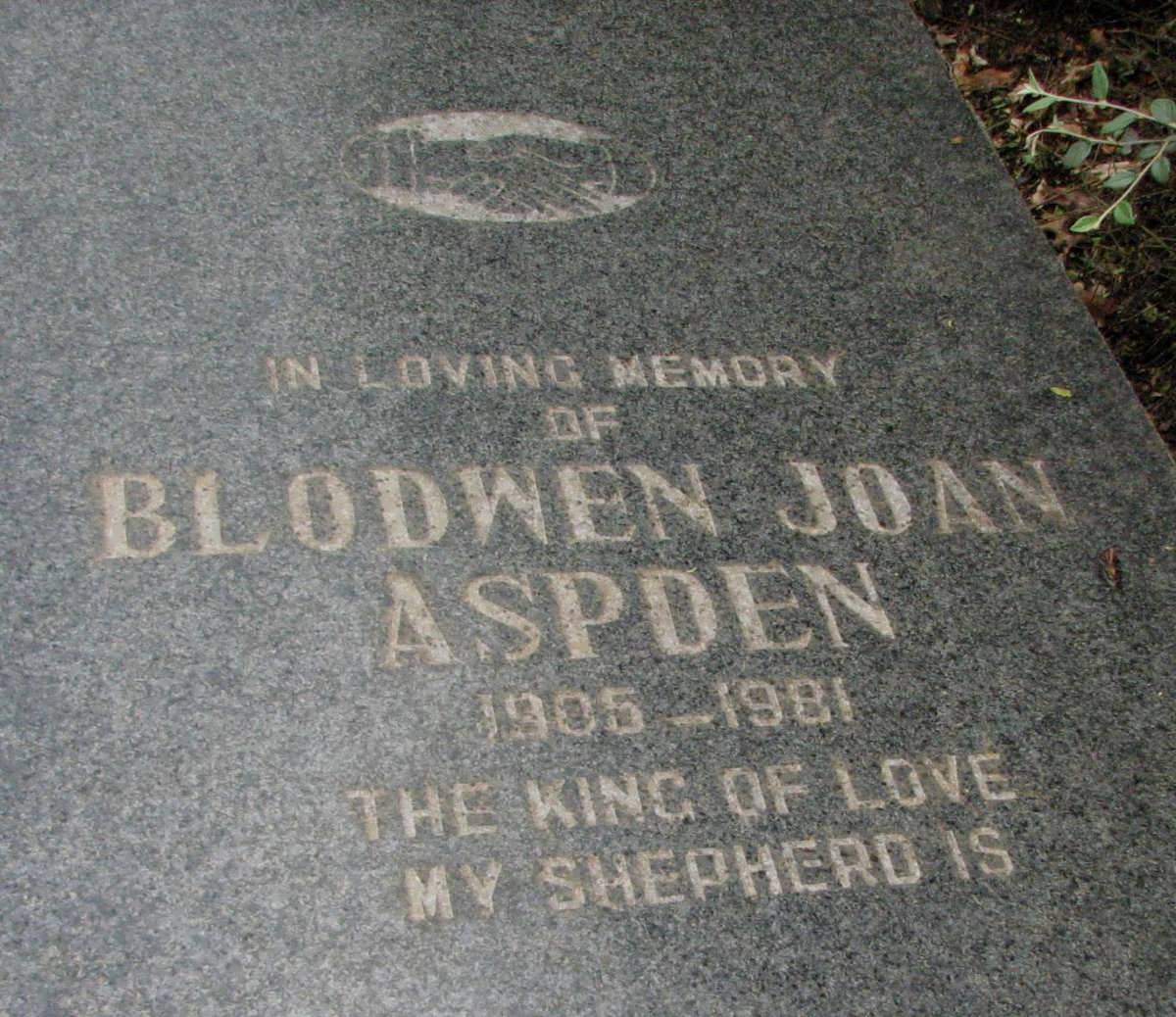 ASPDEN Blodwen Joan 1905-1981