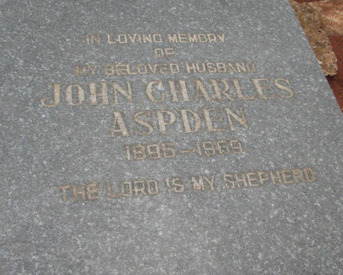 ASPDEN John Charles 1895-1969