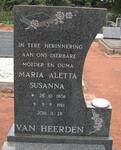 HEERDEN Maria Aletta Susanna, van 1906-1981