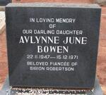 BOWEN Avlynne June 1947-1971
